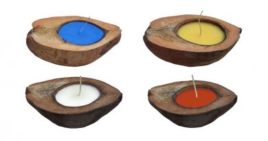 Coconut Scented Candle Long Cut